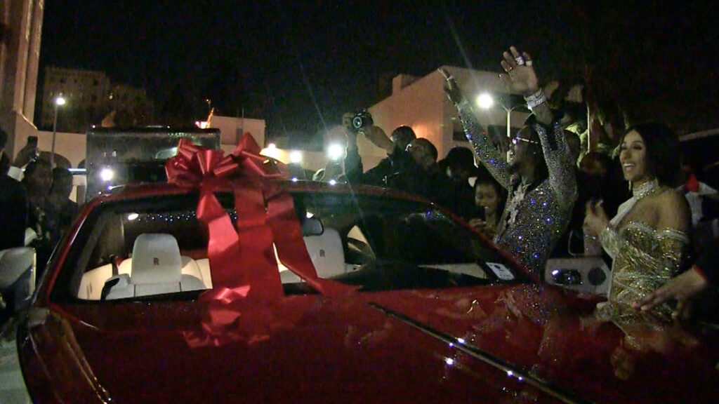 Cardi B Celebrates Offset on His Birthday with Rolls Royce