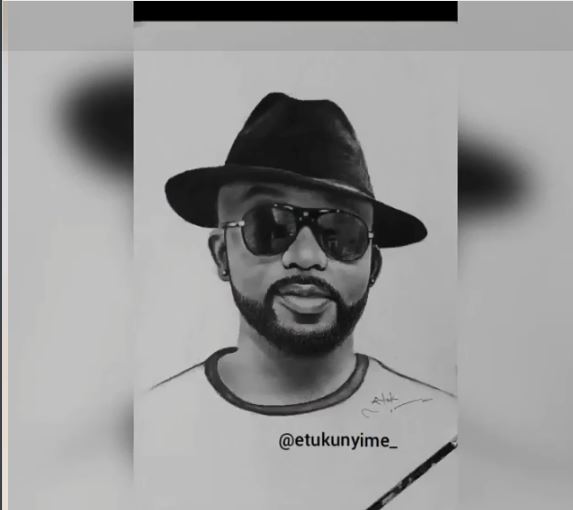 Banky W praises talented young artist who painted his portrait