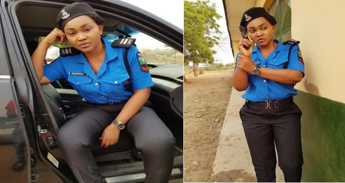 Mercy Aigbe rocks Police Uniform for Movie Role