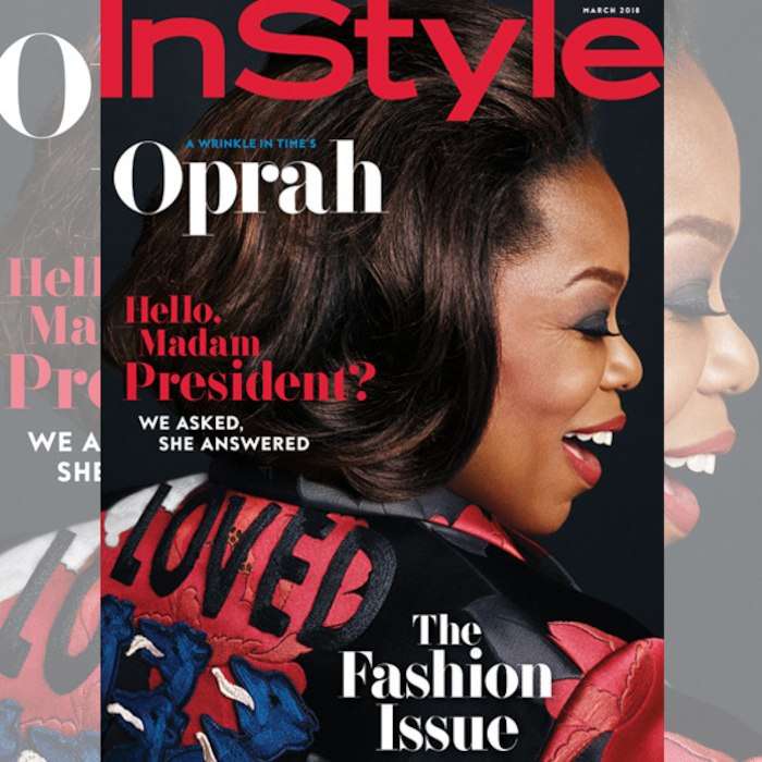Oprah Winfrey On The Cover Page Of Instyle Magazine For March Edition