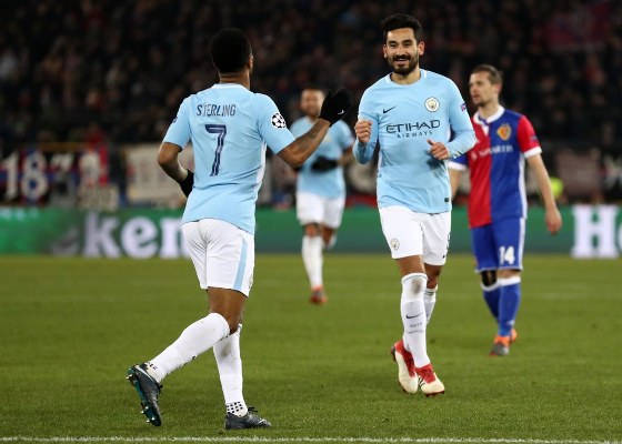 Gundogan Bags Brace as Man City Thrash Basel