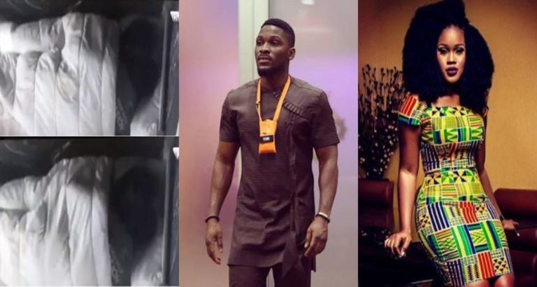 #BBNaija: Watch Cee-C and Tobi Make Out Under The Sheets