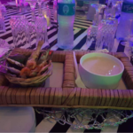 Ijebu garri and fried fish served as refreshment at a wedding reception