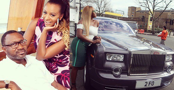 DJ Cuppy Takes Dad's Luxury Ride For A Spin In London