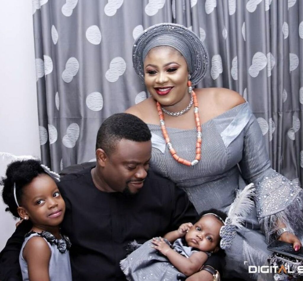 Photos: Nollywood actor Okon dedicates second child