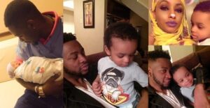 #BBNaija: Teddy A's Babymama Praises Him, Shares More Photos With Son
