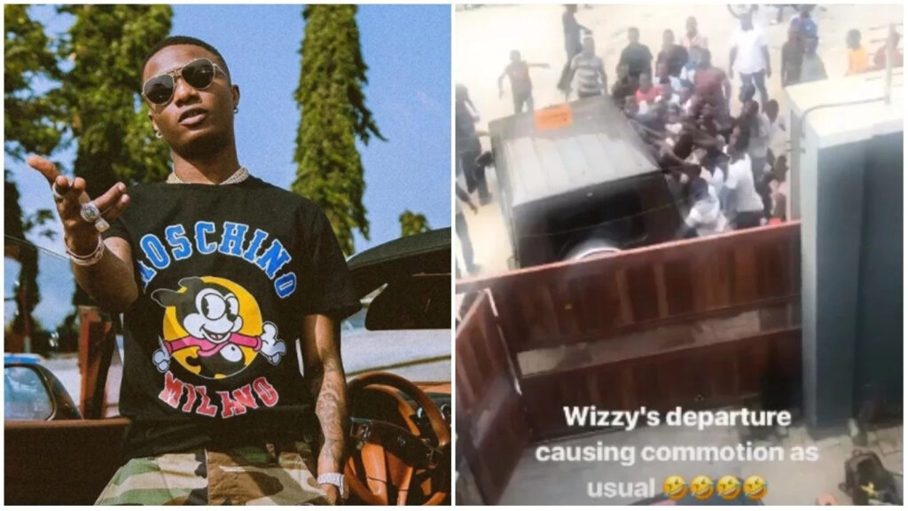 Mild Drama As Fans Fight Over Wizkid's Money