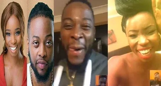 #BBNaija: Evicted housemates Teddy A and his lover BamBam in their hotel room