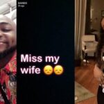 Davido calls his girlfriend “his wife” in new post on Snapchat