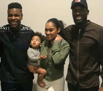 D’banj steps out with wife and son for movie screening (photos)