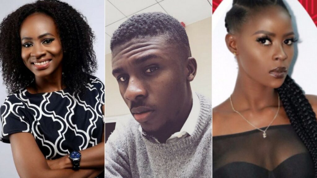 #BBNaija: Mass Crowd Welcome Khloe, Lolu & Anto As They Arrive Nigeria