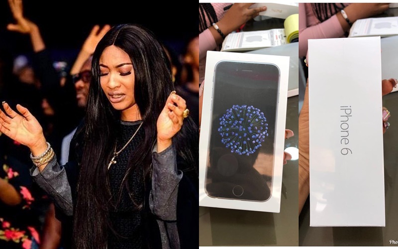Tonto Dikeh gives out iPhone 6 as she celebrates 3 years of being born again (photos)