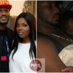 Annie Idibia Shares Photo Of Daughter, Olivia Cuddled With Hubby, 2face