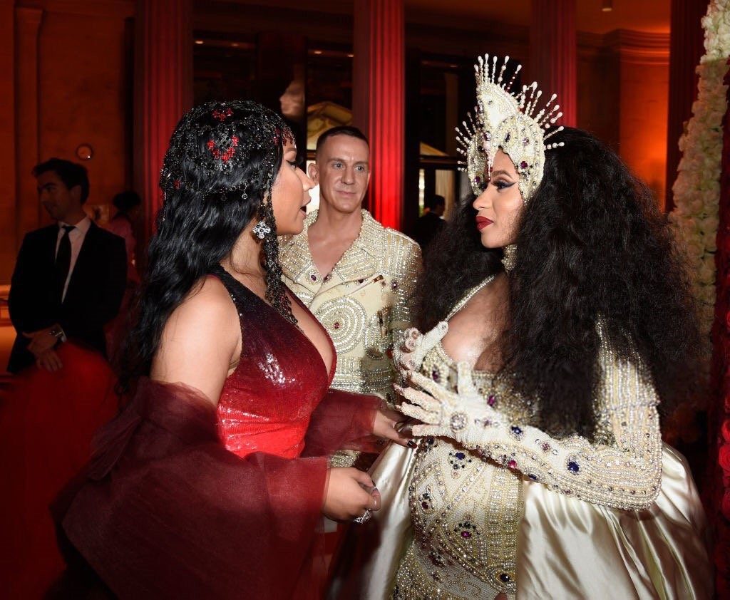 Cardi B & Nicki Minaj conversing at the MET Gala has the internet buzzing