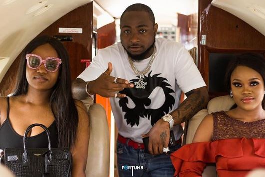 Cee C flies in private jet with Davido & Chioma
