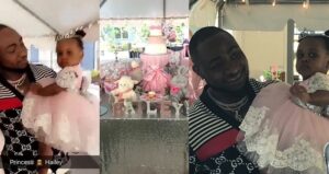 Davido Celebrates With Daughter, Hailey In US As She Clocks 1