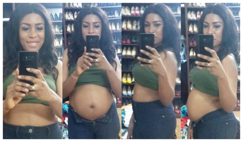 Linda Ikeji Clears The Air, Shares Photo Of Bare Baby Bump