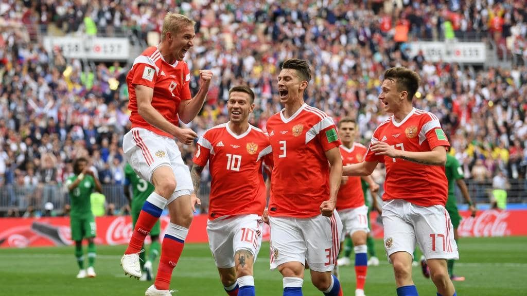 Russia defeat Saudi Arabia 5-0 in Fifa World Cup opener.