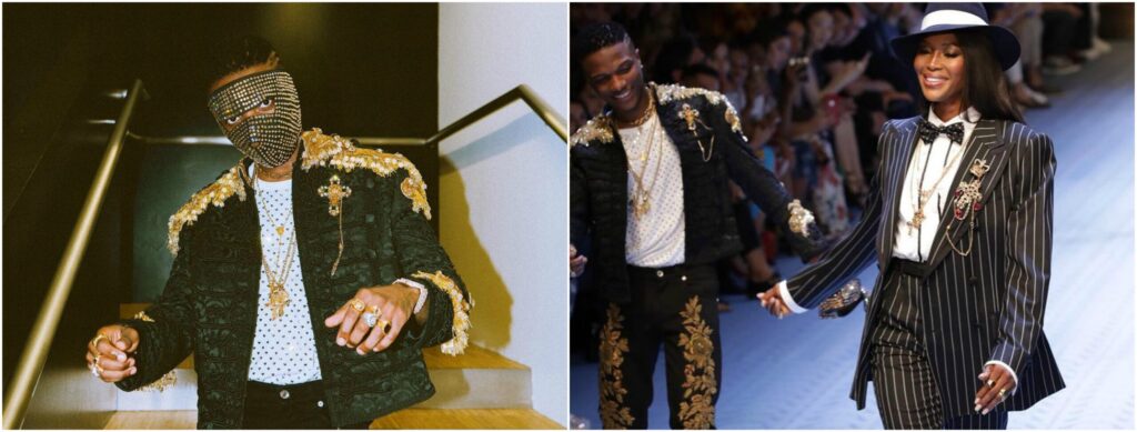 Wizkid And Naomi Campbell Walk Dolce and Gabbana Runway