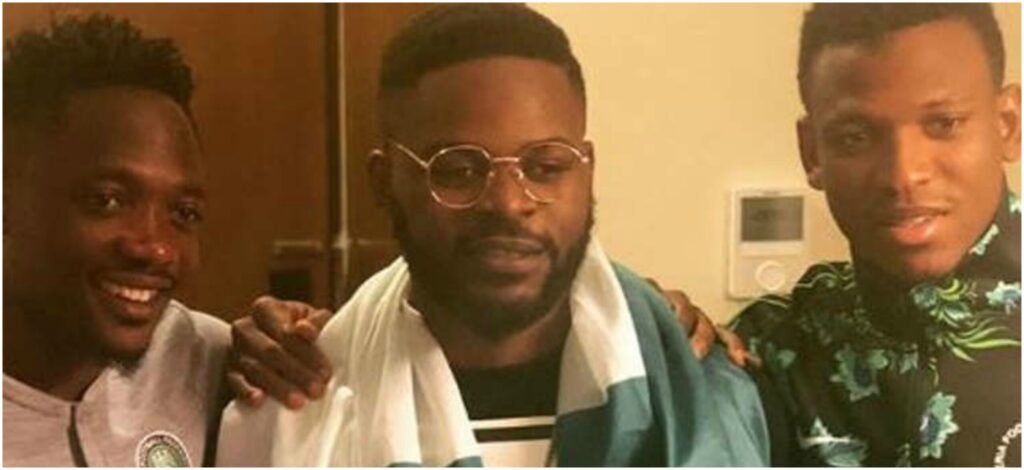 Falz Visits The Super Eagles In Russia