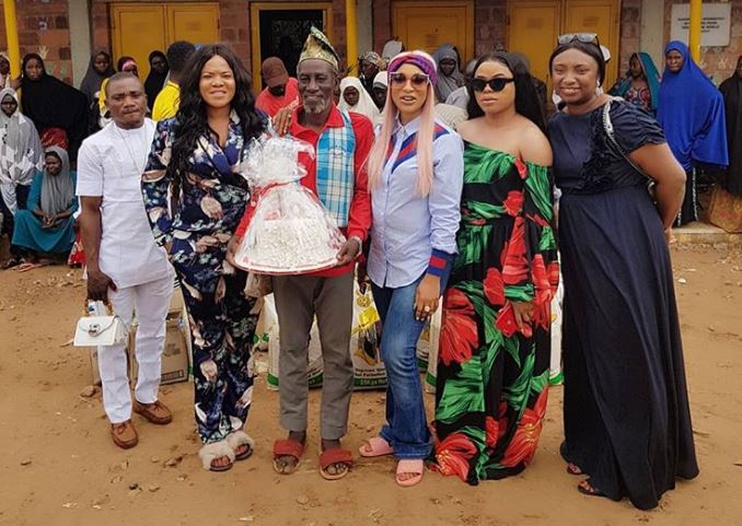 Tonto Dikeh clocks 33 as she visit IDP camps