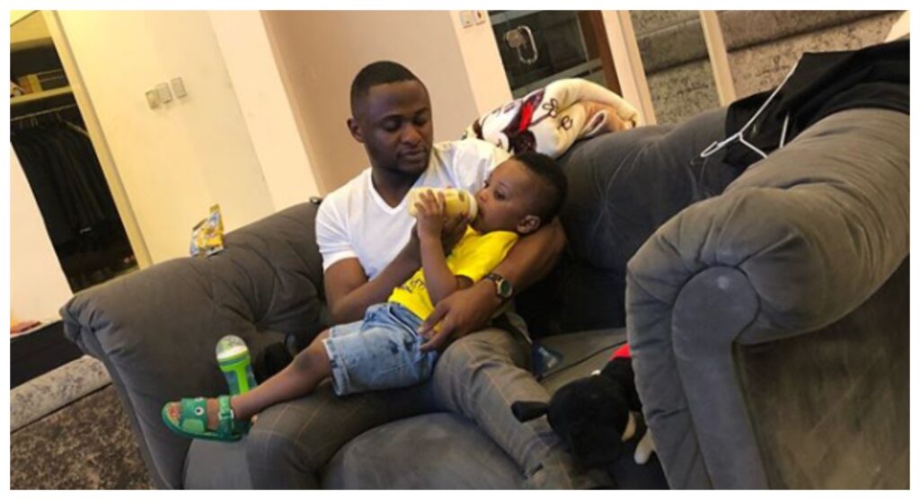 Ubi Franklin Shares Adorable Photos Of Himself Bottle-Feeding His Son Jayden