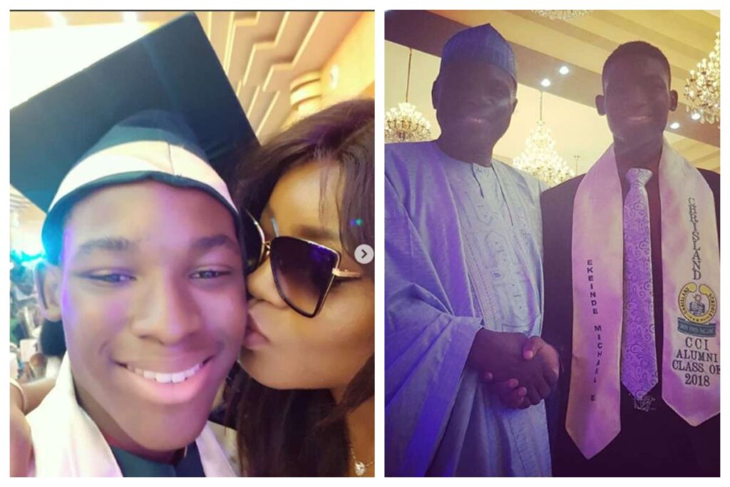 Actress, Omotola's last child, Michael Graduates From Secondary School