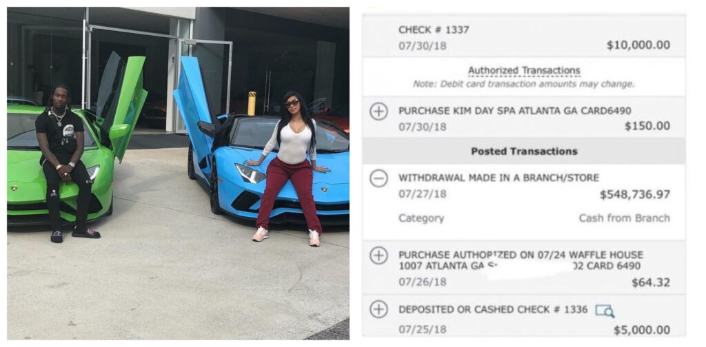 Cardi B Shares Bank Statement To Prove She Indeed Bought Her Lamborghini