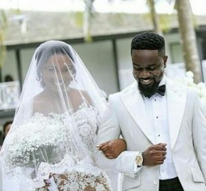 See Photos From Sarkodie's White Wedding To Longtime Girlfriend, Tracy