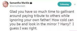 "Blame Meghan Markle If Our Father Dies"-Duchess' Half Sister Attacks