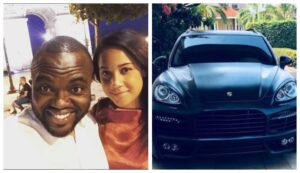 Ghanaian Actor, Fred Nuamah Gifts His Wife A Porsche Car