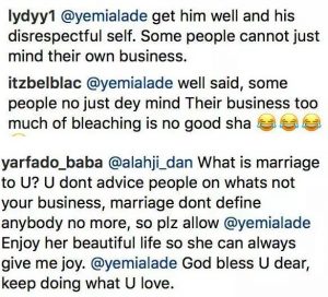 Yemi Alade Cleverly Replies Fan Who Advised Her To Go Get Married