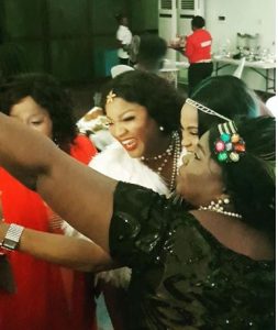 Omotola Jalade Stuns In Gatsby Themed Secondary School Reunion