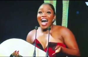 AMVCA 2018: Bisola Aiyeola gets emotional as she receives Award and car Prize
