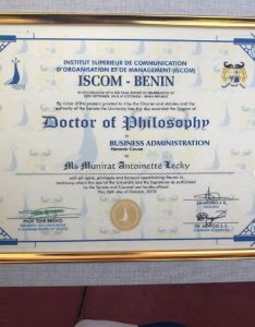 BBNaija star Anto Lecky honoured with Doctorate Degree (Photos)
