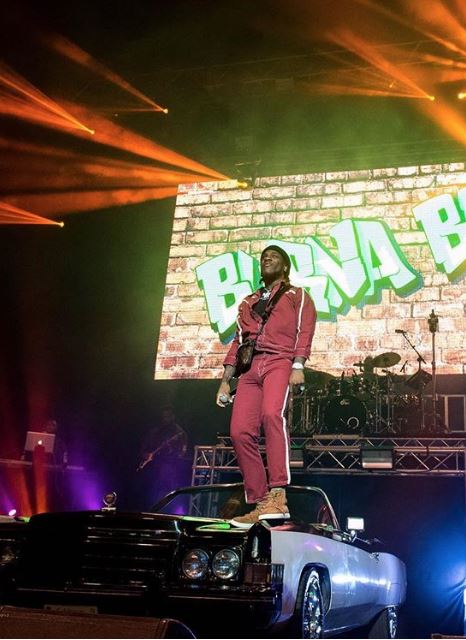 Burna Boy Grand Entrance At His Sold Out Concert In O2 Arena, London