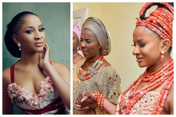 Adesua Etomi wows mum at her 60th birthday