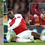 Danny Welbeck on crutches after second operation to repair broken ankle