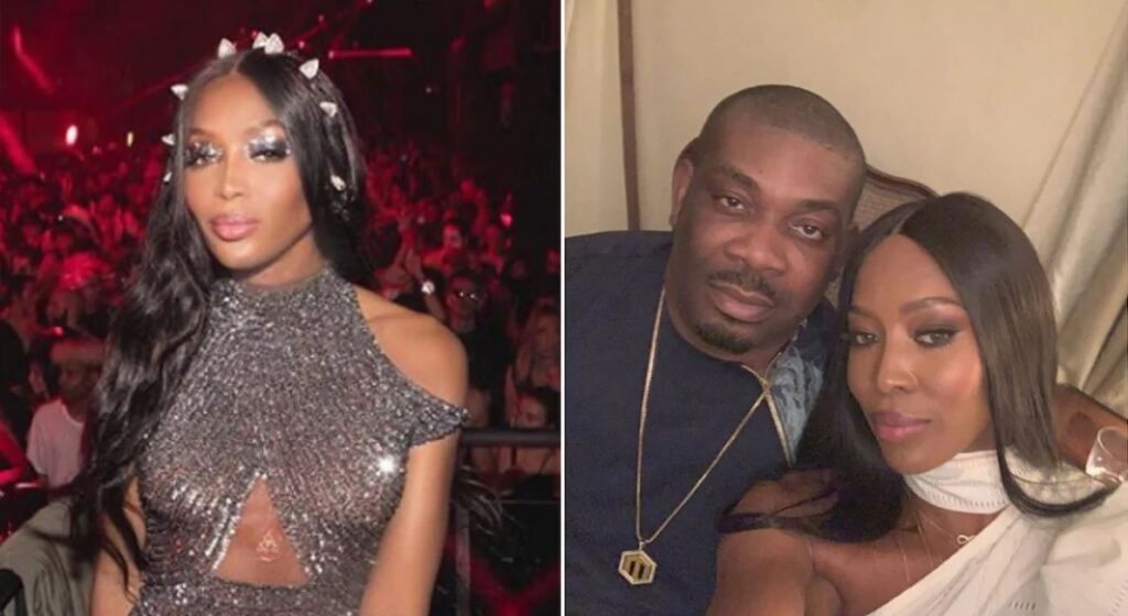 Don Jazzy shares photos of him with 48-year-old supermodel Naomi Campbell