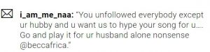 Fans Blast Becca For Un-Following Everyone On Instagram, Except Husband