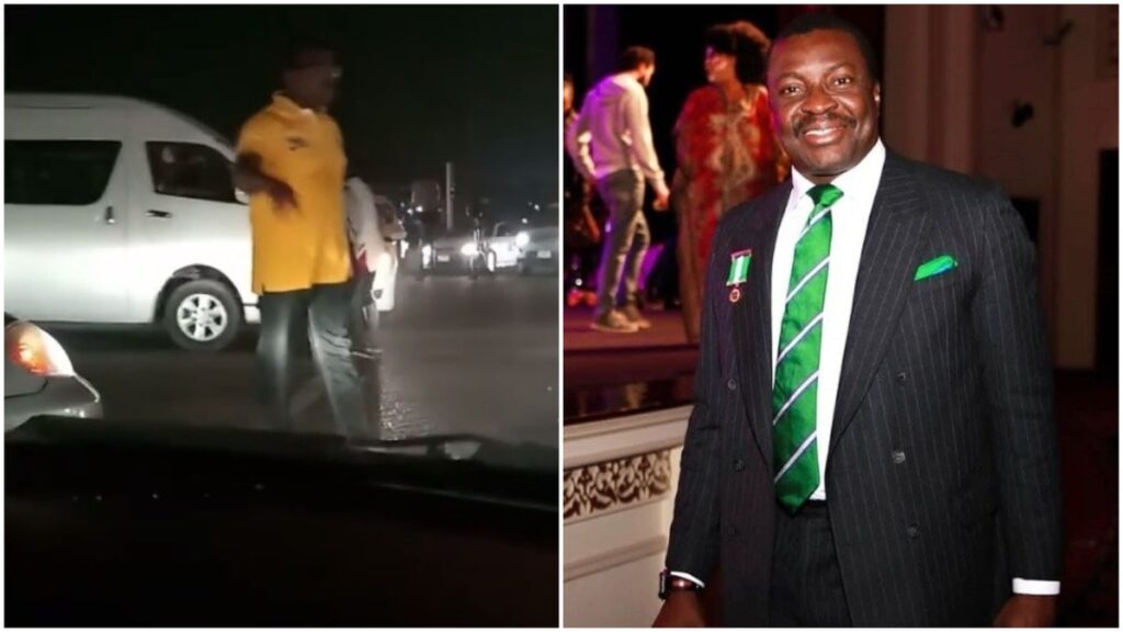 Comedian Ali Baba spotted controlling the traffic around midnight in Lagos (video)
