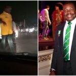 Comedian Ali Baba spotted controlling the traffic around midnight in Lagos (video)