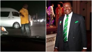 Comedian Ali Baba spotted controlling the traffic around midnight in Lagos (video)
