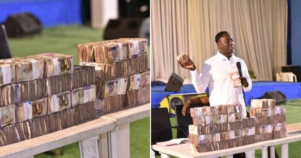 Nigerian prophet shares N30m among church members to celebrate Christmas (photos)