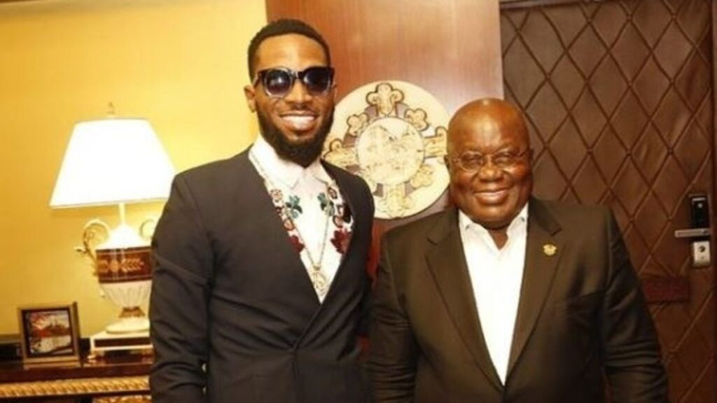 Music star Dbanj meets with Ghana's president Nana Akufo Addo (photos)