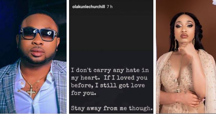 Olakunle Churchill Replies Tonto Dikeh After She Prayed Against Their Reunion