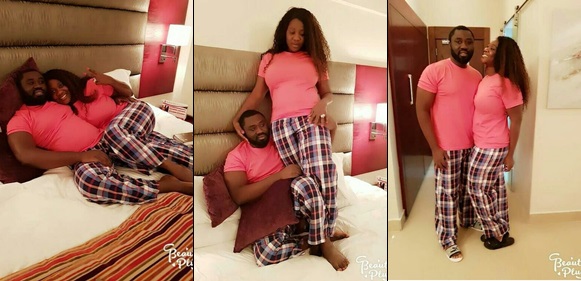 Mercy Johnson And Husband Share Bedroom Photos Rocking Matching Pyjamas
