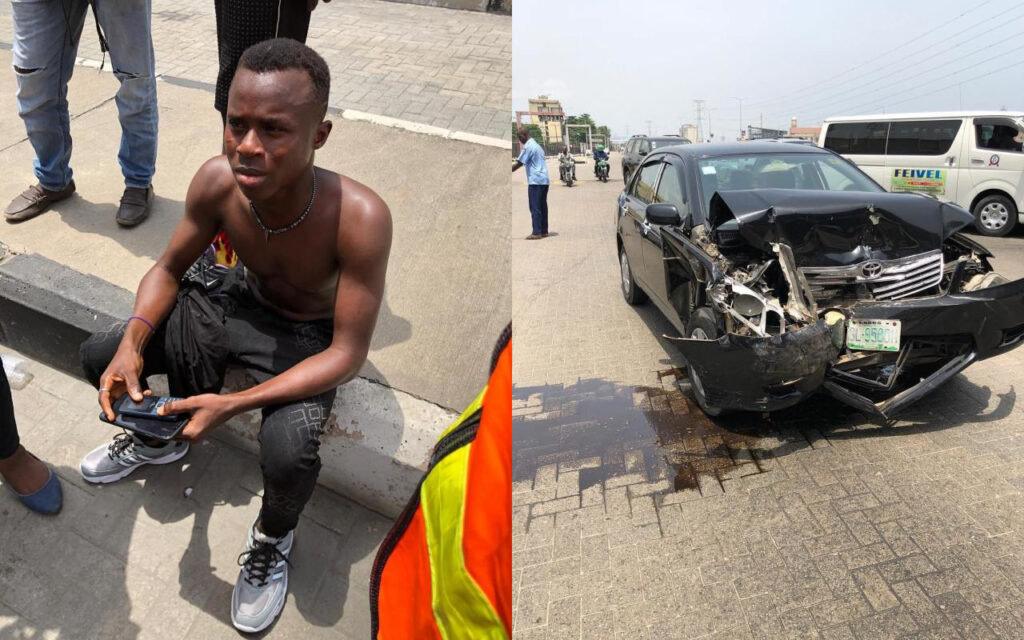 FUNNY TOHEEB SURVIVES FATAL ACCIDENT IN LAGOS