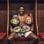 Anthony Joshua Shows Off Title Belts - PHOTOS