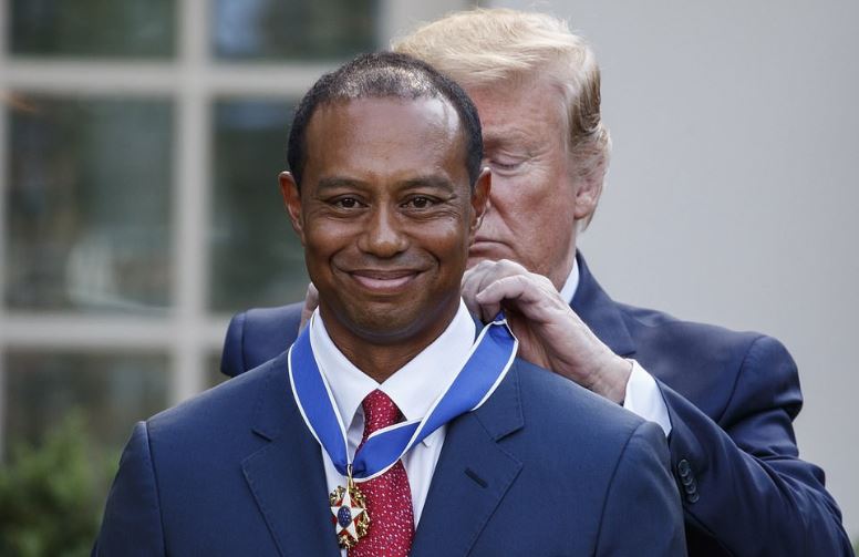 Tiger Woods Receives Medal Of Freedom From President Donald Trump